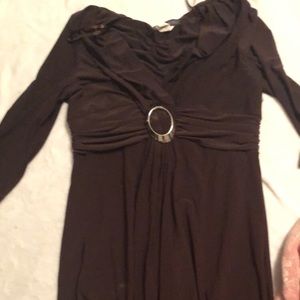 Medium brown knee dress